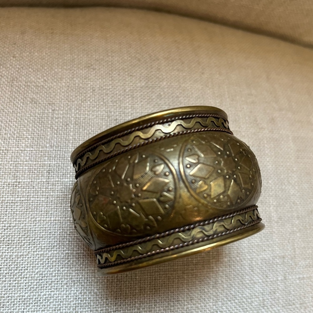 Vintage Indian Brass Cuff bracelet